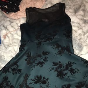 Silk and velvet dress